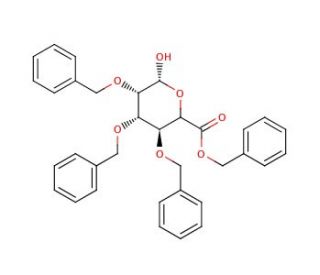 Benzyl 2,3,4-Tri-O-benzyl-D-glucuronate (CAS 53684-90-5) - chemical structure image