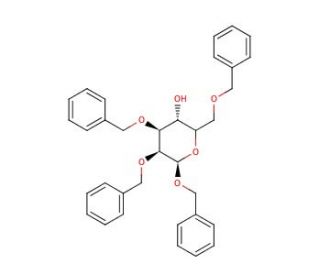 Benzyl 2,3,6-Tri-O-benzyl-&beta;-D-glucopyranoside (CAS 67831-42-9) - chemical structure image
