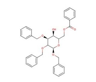 Benzyl 2,3-Di-O-benzyl-4-O-benzoyl-&beta;-D-galactopyranoside (CAS 57783-81-0) - chemical structure image