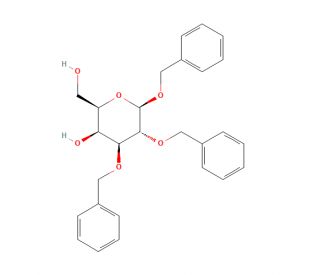 Benzyl 2,3-Di-O-benzyl-&beta;-D-galactopyranoside (CAS 74801-06-2) - chemical structure image