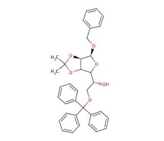 Benzyl 2,3-O-Isopropylidene-6-O-trityl-&alpha;-D-mannofuranose (CAS 91364-11-3) - chemical structure image