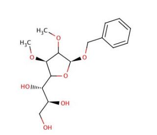 Benzyl 2,3-O-Isopropylidene-L-glycero-&alpha;-D-mannoheptofuranoside - chemical structure image