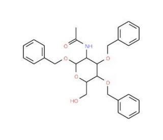 Benzyl 2-Acetamido-2-deoxy-3,4-di-O-benzyl-&alpha;-D-galactopyranoside - chemical structure image