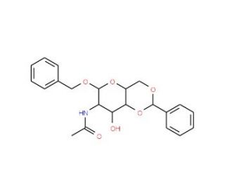 Benzyl 2-Acetamido-2-deoxy-4,6-O-benzylidene-&alpha;-D-galactopyranoside (CAS 3554-91-4) - chemical structure image