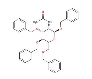 Benzyl 2-Acetamido-3,4,6-tri-O-benzyl-2-deoxy-&alpha;-D-glucopyranoside (CAS 38416-56-7) - chemical structure image