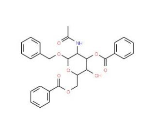 Benzyl 2-Acetamido-3,6-di-O-benzoyl-2-deoxy-&alpha;-D-glucopyranoside (CAS 82827-77-8) - chemical structure image