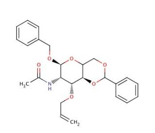 Benzyl 2-Acetamido-3-O-allyl-4,6-O-benzylidene-2-deoxy-&alpha;-D-glucopyranoside (CAS 60920-72-1) - chemical structure image