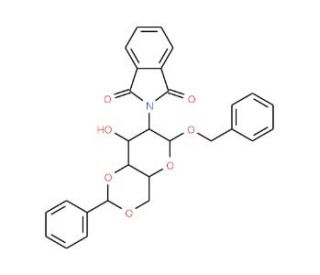 Benzyl 2-Deoxy-2-phthalimido-4,6-O-benzylidene-&beta;-D-glucopyranoside (CAS 80035-33-2) - chemical structure image