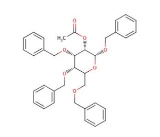 Benzyl 2-O-Acetyl-3,4,6-Tri-O-benzyl-&beta;-D-galactopyranoside (CAS 61820-03-9) - chemical structure image
