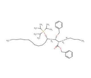 Benzyl (2S,3S,5S)-2-Hexyl-3-benzyloxy-5-(triisopropylsilyloxy)hexadecanoate - chemical structure image