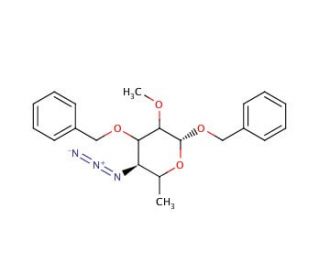 Benzyl 4-Azido-4,6-dideoxy-2-O-methyl-3-O-benzyl-D-glucopyranoside - chemical structure image