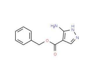 Benzyl 5-amino-1H-pyrazole-4-carboxylate (CAS 32016-28-7) - chemical structure image