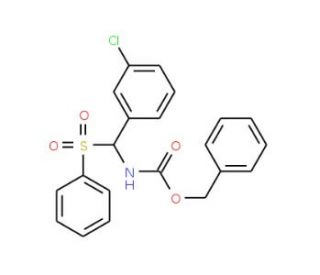 Benzyl N-[(3-chlorophenyl)(phenylsulfonyl)methyl]-carbamate - chemical structure image