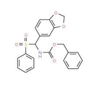 Benzyl N-[1,3-benzodioxol-5-yl(phenylsulfonyl)-methyl]carbamate - chemical structure image