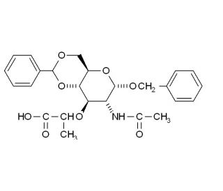 Benzyl N-acetyl-4,6-O-benzylidenemuramic acid (CAS 2862-03-5) - chemical structure image