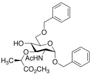 Benzyl N-Acetyl-6-O-benzyl-&alpha;-D-muramic Acid Methyl Ester (CAS 107671-54-5) - chemical structure image