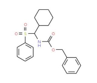 Benzyl N-[cyclohexyl(phenylsulfonyl)methyl]-carbamate - chemical structure image