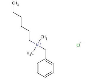 Benzyldimethylhexylammonium chloride (CAS 22559-57-5) - chemical structure image