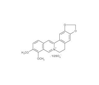 Berberine hemisulfate (CAS 633-66-9) - chemical structure image