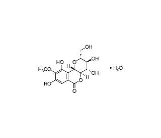 Bergenin monohydrate (CAS 477-90-7) - chemical structure image
