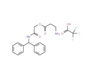 beta-Alanine diphenylmethylamineacetoxy ester trifluoroacetate salt (CAS 204063-33-2) - chemical structure image