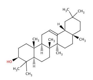 &beta;-Amyrin (CAS 559-70-6) - chemical structure image