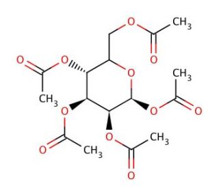 &beta;-D-Glucose Pentaacetate (CAS 604-69-3) - chemical structure image