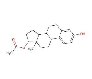 &beta;-Estradiol 17-acetate (CAS 1743-60-8) - chemical structure image