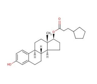 &beta;-Estradiol 17-cypionate (CAS 313-06-4) - chemical structure image