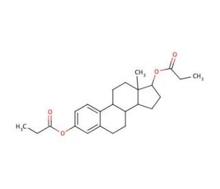 &beta;-Estradiol 3,17-dipropionate (CAS 113-38-2) - chemical structure image