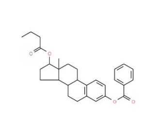 &beta;-Estradiol 3-benzoate 17-n-butyrate (CAS 63042-18-2) - chemical structure image