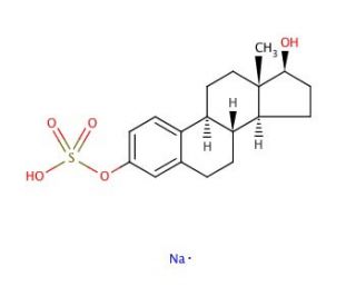&beta;-Estradiol 3-sulfate sodium salt (CAS 4999-79-5) - chemical structure image