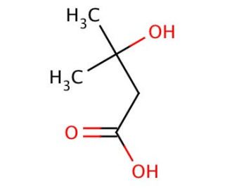 &beta;-Hydroxyisovaleric acid (CAS 625-08-1) - chemical structure image