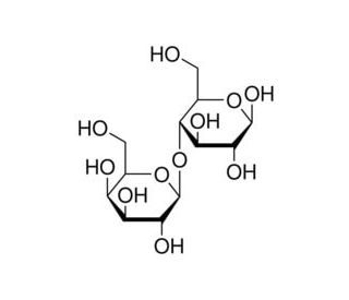 &beta;-Lactose (CAS 5965-66-2) - chemical structure image