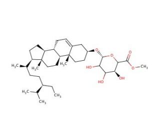 &beta;-Sitosterol-&beta;-D-glucuronide - chemical structure image
