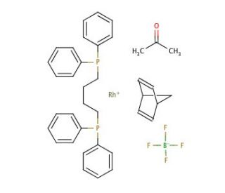 (Bicyclo[2.2.1]hepta-2,5-diene)[1,4-bis(diphenylphosphino)butane]rhodium(I) tetrafluoroborate (CAS 82499-43-2) - chemical str