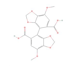Bifendate Dicarboxylic Acid (CAS 105868-34-6) - chemical structure image
