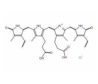 Biliverdin hydrochloride (CAS 55482-27-4) - chemical structure image