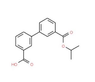 Biphenyl-3,3&prime;-dicarboxylic acid 3-isopropyl ester (CAS 728918-79-4) - chemical structure image