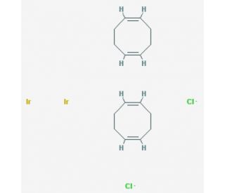 Bis(1,5-cyclooctadiene)diiridium(I) dichloride (CAS 12112-67-3) - chemical structure image