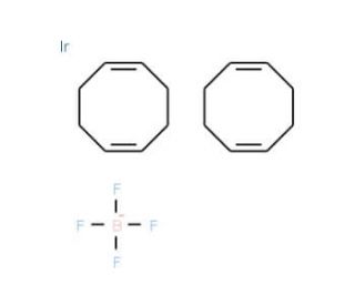 Bis(1,5-cyclooctadiene)iridium(I) tetrafluoroborate (CAS 35138-23-9) - chemical structure image
