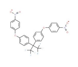 Bis-2,2-[4-(4-nitrophenoxy)phenyl]hexafluoro-propane (CAS 69563-87-7) - chemical structure image
