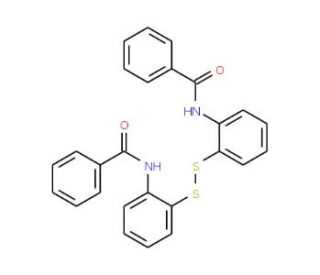 Bis(2-benzamidophenyl) disulfide (CAS 135-57-9) - chemical structure image