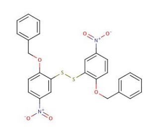 Bis(2-benzyloxy-3-nitrophenyl)disulfide (CAS 37398-25-7) - chemical structure image