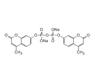 Bis(4-methylumbelliferyl)pyrophosphoric acid disodium salt (CAS 84282-11-1) - chemical structure image