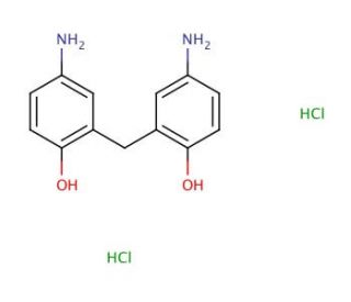 Bis-(5-amino-2-hydroxyphenyl)methane dihydrochloride (CAS 27311-52-0) - chemical structure image