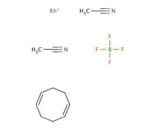 Bis(acetonitrile)(1,5-cyclooctadiene)rhodium(I)tetrafluoroborate (CAS 32679-02-0) - chemical structure image