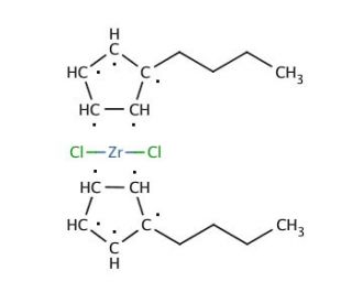 Bis(butylcyclopentadienyl)zirconium(IV) dichloride (CAS 73364-10-0) - chemical structure image