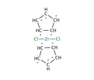 Bis(cyclopentadienyl)zirconium(IV) dichloride (CAS 1291-32-3) - chemical structure image