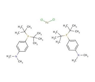 Bis(di-tert-butyl(4-dimethylaminophenyl)phosphine)dichloropalladium(II) (CAS 887919-35-9) - chemical structure image